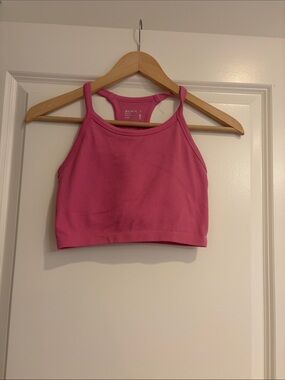 Jockey Hot Pink Ribbed Racerback Tank
